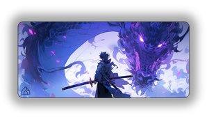Blue Dragon Slayer gaming mouse pad design — DeskCave™ artwork preview