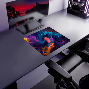 Colourful Paint gaming mouse pad — Small size (450 × 400 mm)