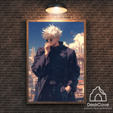 Sorcerer framed wall art print with black frame