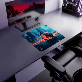 Cyber Rider gaming mouse pad — Small (450 × 400 mm) desk mat