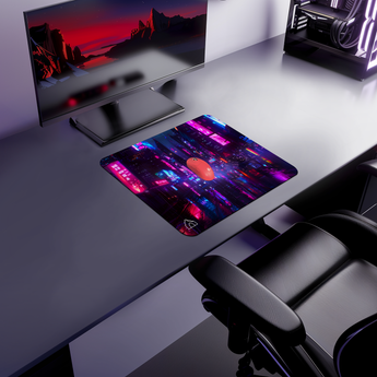Futuristic Tokyo gaming mouse pad — Small (450 × 400 mm) desk mat
