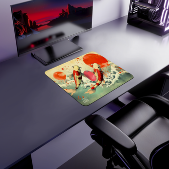 Japan Koi gaming mouse pad — Small size (450 × 400 mm)
