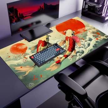 Japan Koi gaming mouse pad — XL size (1200 × 600 mm)