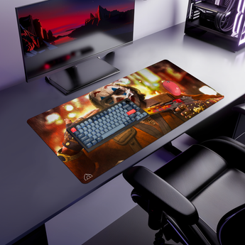 Masked Gunman mouse pad, 900 × 400 mm – DeskCave™