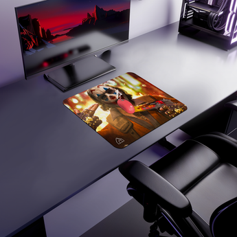 Masked Gunman mouse pad, 450 × 400 mm – DeskCave™