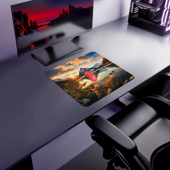 Mountain Lake Sunset gaming mouse pad, XL - 1200 x 600 mm – DeskCave™