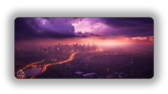 Purple City gaming mouse pad design — DeskCave™ artwork preview