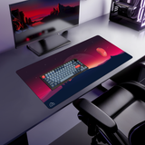Red Sky Wolf mouse pad, 900 × 400 mm – DeskCave™