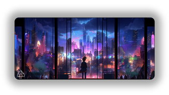 Roof Girl gaming mouse pad design — DeskCave™ artwork preview