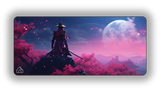 Samurai Moon Blue gaming mouse pad design — DeskCave™ artwork preview