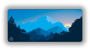 Blue Mountains gaming mouse pad design – DeskCave™