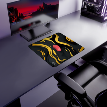 Gold Liquid mouse pad, 450 × 400 mm – DeskCave™