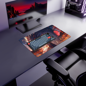 Grey Dragon Slayer gaming mouse pad — Medium size (600 × 350 mm)