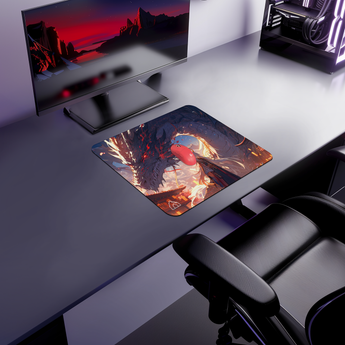 Grey Dragon Slayer gaming mouse pad — Small size (450 × 400 mm)