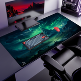 Mountain Cosmo Green gaming mouse pad design preview – DeskCave™