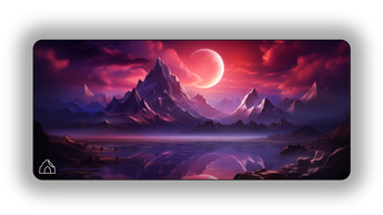 Mountain Cosmo Red gaming mouse pad, Small - 450 x 400 mm – DeskCave™