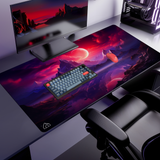 Mountain Cosmo Red gaming mouse pad design preview – DeskCave™