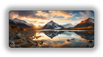 Mountain Lake Sunset gaming mouse pad, Small - 450 x 400 mm – DeskCave™