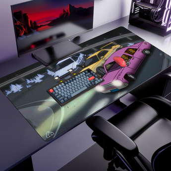 Night Racers mouse pad, 1200 × 600 mm – DeskCave™