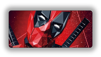 Red-Mask Assasin gaming mouse pad design – DeskCave™