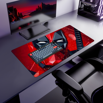 Red-Mask Assasin mouse pad, 900 × 400 mm – DeskCave™