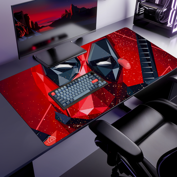 Red-Mask Assasin mouse pad, 1200 × 600 mm – DeskCave™