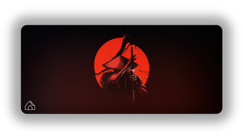 Samurai gaming mouse pad design — DeskCave™ artwork preview