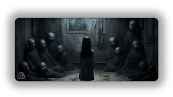 Scary Children gaming mouse pad design — DeskCave™ artwork preview