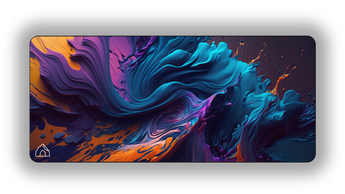 Colourful Paint gaming mouse pad design — DeskCave™ artwork preview