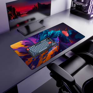 Colourful Paint gaming mouse pad — XL size (1200 × 600 mm)