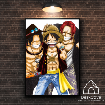 Pirates framed wall art print with wood-finish frame