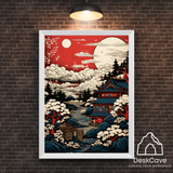 Japan Painting framed wall art print with white frame
