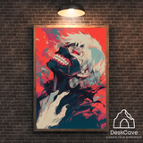 Ghoul framed wall art print with black frame