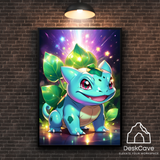 Pokemon Bulbasaur framed wall art with black frame – DeskCave