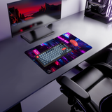 Futuristic Tokyo gaming mouse pad — Medium (600 × 350 mm) desk mat