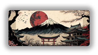 Japanese Mountain gaming mouse pad design — DeskCave™ artwork preview