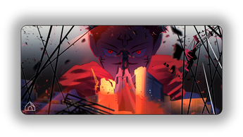 Mighty Warrior gaming mouse pad design — DeskCave™ artwork preview