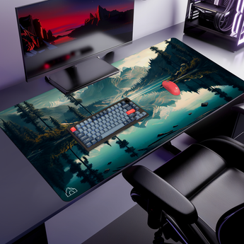 Mountain Lake gaming mouse pad design preview – DeskCave™