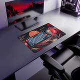 Pink Japan Mountains gaming mouse pad — Medium size (600 × 350 mm)