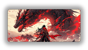 Red Dragon Slayer gaming mouse pad design — DeskCave™ artwork preview