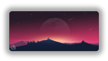 Red Sky Wolf gaming mouse pad design – DeskCave™