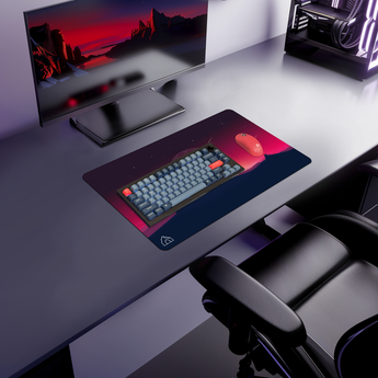 Red Sky Wolf mouse pad, 600 × 350 mm – DeskCave™