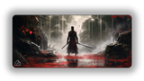 Samurai Blood Lake gaming mouse pad design — DeskCave™ artwork preview