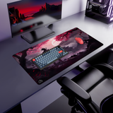 Samurai Moon Pink gaming mouse pad — Large size (900 × 400 mm)