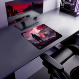 Samurai Moon Pink gaming mouse pad — Small size (450 × 400 mm)