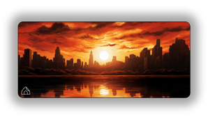 Sunset City gaming mouse pad design — DeskCave™ artwork preview