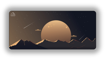 Yellow Moon gaming mouse pad design – DeskCave™