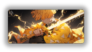 Yellow Spark Samurai gaming mouse pad design — DeskCave™ artwork preview