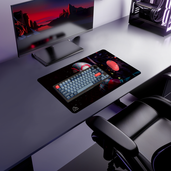 Black-Mask Spider mouse pad, 600 × 350 mm – DeskCave™