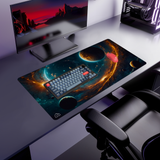 Cyan Cosmo gaming mouse pad — Large size (900 × 400 mm)